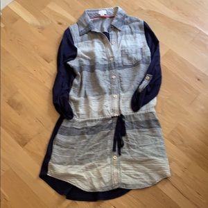 Anthropologie 9 H15 stcl tunic top linen small